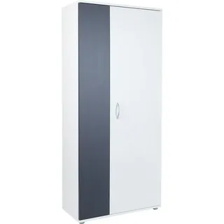 Home Affaire LIVING TO GO Kinderkleiderschrank »Wien«, Mehrzweckschrank, Melamin-Oberfläche, Einlegeböden höhenverstellbar, schwarz-weiß