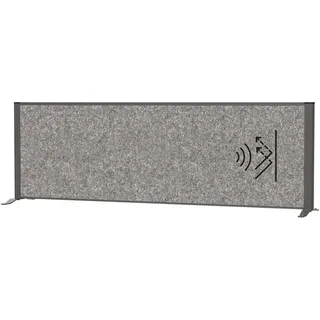 MAUL Tisch Trennwand Akustik MAULconnecto 160x50 cm | Raumteiler für Schreibtisch, Sideboard | Raumtrenner mit Standfüßen | Akustikvlies (4000 g/m2) als Sichtschutz und Schalldämmung