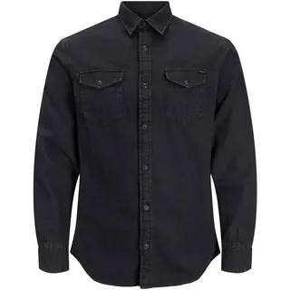 JACK & JONES Slim Fit Jeanshemd Schwarz XXL