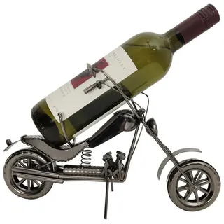 Out of the Blue 71/3192 - Flaschenhalter aus Metall, Motorrad II, ca. 32 x 22 cm, ideal als Deko und Geschenkverpackung