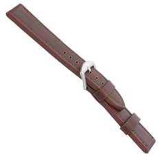 mumbi Uhrenarmband 22mm Kunst-Leder, Ersatz Armband für Uhren, Braun