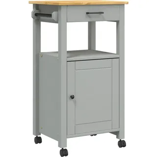 vidaXL Küchenwagen MONZA 48x40x88,5 cm Massivholz Kiefer - Grau