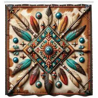 ABAKUHAUS Duschvorhang 175 x 200 cm türkis