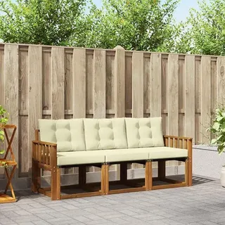 Gartensofa Holz Sofa 3 Sitzer Lounge Sofa Outdoor Kleines Balkon Sofa Balkonmöbel Balkon Lounge Gartenlounge Kleines Gartenmöbel Set Holz