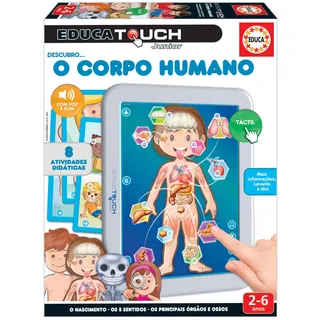 Educa Touch Junior oder menschliches Corpo | Entcobrirão as Verschiedene Teile des Corpo, Lernen Sie quais são os 5 Sinne, Ossos Principais, Organe und wie es Sich um Baby ohne Mutterleib formt