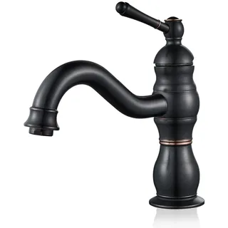 kisimixer Waschtischarmaturen Schwarz Matt Wasserhahn, Armaturen Waschtischarmatur 360°Schwenkbar aus Messing, Einhandmischer Waschtischarmaturen Armatur Waschbecken für Bad, G3/8 Schlauch EU Norm