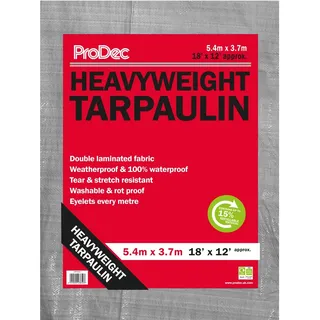 ProDec 5,4 m x 3,6 m abdeckplane wasserdicht Mehrzweckplane – poolabdeckung rechteckig, tarp Tarpaulin Plane wasserdicht poolmatten schutzboden poolunterlage bodenschutzmatte