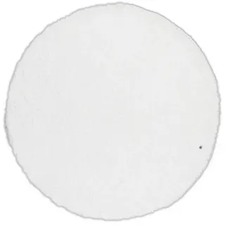 Tom Tailor Hochflorteppich , Weiß , Textil , Uni , rund , Teppiche und Böden, Teppiche, Runde Teppiche