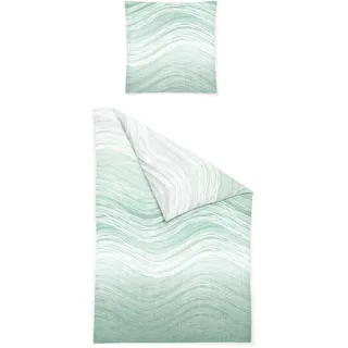 BIERBAUM 4061 Seersucker Grün 135 x 200 cm + 2 x 80 x 80 cm