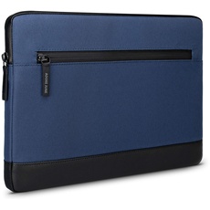 Adore June 14 Zoll Bent Laptop Tasche Blau kompatibel mit MacBook Pro 14 2023 2021, Nachhaltige Recycelte Stoffe, wasserdichte Reißverschlüsse - Made in Europe