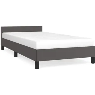 vidaXL Bettgestell 90 x 200 cm Grau