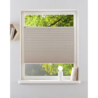 OTTO home Plissee "LAHOLM" Lichtschutz ohne Bohren verspannt Fixmaß, Bestseller mit über 4000-Bewertungen, für Fenster & Tür, sand