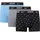 Everyday Cotton Stretch Boxershorts Grey Uni Blue S 3er Pack