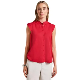 Street One Damen Leinenmix-Bluse mit Rüschen