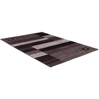 Teppich OCI DIE TEPPICHMARKE "Kandu Allover" Gr. 4, grau (anthrazit), B:170cm H:8mm L:240cm, Viskose, Wolle, Teppiche, Teppich, handgeknüpft, Wohnzimmer