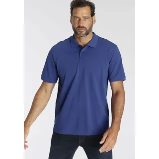 Poloshirt MAN'S WORLD, Herren, Gr. 64 (3XL), blau (royalblau), Piqué, Obermaterial: 100% Baumwolle, unifarben, Basic, regular fit, Rundhals, Flachstrickbündchen, Shirts Poloshirt, Kurzarm, lockere Passform, unifarben, Topseller