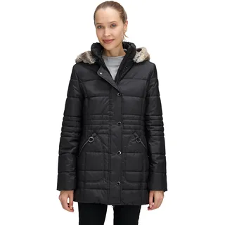 Betty Barclay Damen Outdoorjacke mit Abnehmbarer Kapuze 40, Schwarz