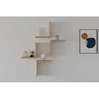 Modern Wall Shelf Set (4 Pieces), Sapphire Color, 28.2 x 31.8 x 19.6 cm | 100% Melamine Coated Particle Board, 18 mm Thick | Stylish Scandinavian Design for Home Decor