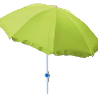Sonnenschirm rund Ø2m lime grün Polyester knickbar UV Schutz - Grün