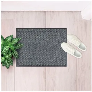 Andiamo Fußmatte Easy - Schmutzfangmatte für den Hauseingang - flexibel einsetzbar als Türmatte innen, Fußabtreter im überdachten Außenbereich oder als Schuhmatte 60 x 80 cm Hellgrau