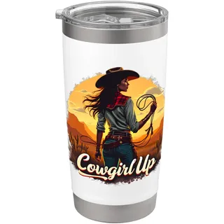 Western Cowgirl Rodeo Lifestyle Spirit Doppelwandiger Edelstahl-Thermobecher