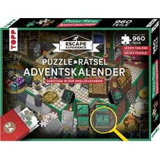 Bild Puzzle-Rätsel-Adventskalender - Sabotage in der Spielzeugfabrik. 24 Puzzles mit insgesamt 960 Teilen