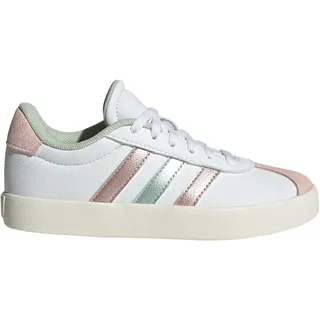 VL Court 3.0 Kids Cloud White / Linen Green Metallic / Sandy Pink Metallic 32
