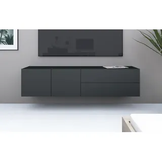 borchardt Möbel Sophia TV-Lowboard 152 cm Schwarz Holzwerkstoff