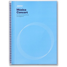 Additio Konzertmusik-Notizbuch, 12 Pentagramm, 9 mm, mit 20 transparenten Hüllen, Himmelblau