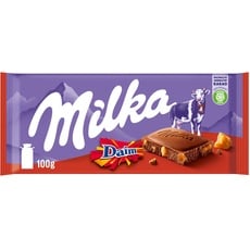 Milka & Daim 1 x 100g I Alpenmilch-Schokolade I mit Mandel-Karamell-Stückchen I Milka Schokolade aus 100% Alpenmilch I Tafelschokolade mit Daim