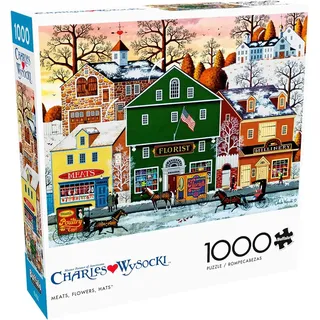 Buffalo Games - Charles Wysocki - Fleisch, Blumen, Hüte - Puzzle 1000 Teile