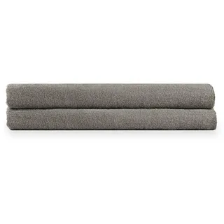 Blumtal Saunatuch 2er-Set, 2x Saunatuch 80/200 cm, Grau , Textil , 80x200 cm , Oeko-Tex® Standard 100 , Heimtextilien, Badtextilien, Saunatücher