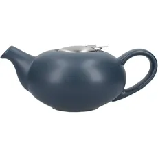 London Pottery Pebble Teekanne mit Ei für losen Tee, Steingut, Schieferblau, 4 Tassen (1 Liter)