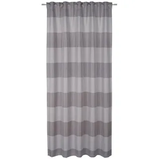 Wärmeschutzvorhang , Taupe , Textil , Streifen , 140x245 cm , für Stange und Schiene geeignet, Lärmschutz, mit Kombiband , Heimtextilien, Vorhänge, Fertigvorhänge, Thermovorhänge