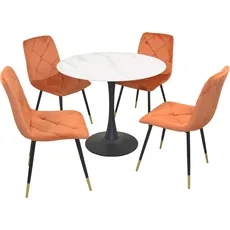 Bild Sitzgruppe, (Spar-Set, 5 tlg., 5tlg. Set), orange