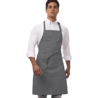 Chef Works Colour by B192 Verstellbare Latzschürze, Grau