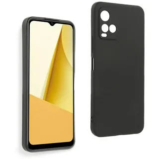 REY Schwarz Silikonhülle TPU für VIVO Y33s 4G - Y21s - Y21 2021 - Y21T, Handyhülle Premium Kratzfest TPU Durchsichtige Schutzhülle, Ultradünne 0,33 mm