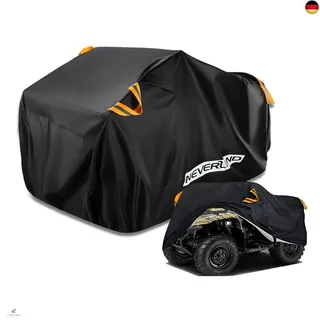 Neverland XXXL Quad ATV Abdeckplane Fahrzeug Abdeckung Schutz Cover 256 * 110 * 120cm Phosphoreszierend Schmutzabweisend Winterfest Staubdicht Regen UV-Schutz Schwarz