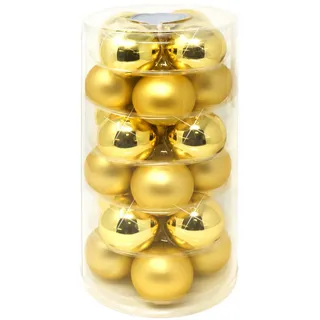 com-four® 24x Weihnachtskugeln, Christbaumkugeln aus echtem Glas für Weihnachten, Baumschmuck für den Christbaum, Ø 6 cm