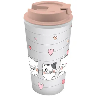 Geda Labels Coffee to go Becher 0,4 l Rosa 2 St.
