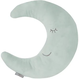 roba Nackenkissen in Mond Form - roba Style - Weiches Deko Kissen für Baby & Kinderzimmer - Kuschelkissen für Mädchen & Jungen - Frosty Green