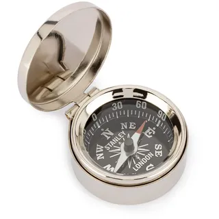 NKlaus Maritim Kleiner Kompass 3,5cm mit Deckel aus Messing vernickelt Taschenkompass 11803