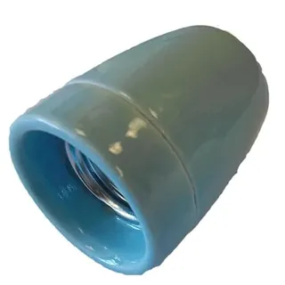 Lampenhalter aus Keramik, Vintage, Blau