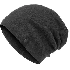 Revony Warm Slouchy Beanie Hat - Deliciously Soft Daily Beanie in Fine Knit Charcoal Grey One Size