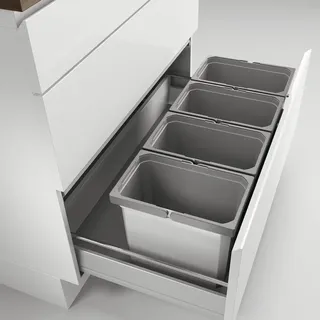 Naber Cox® Box 275 K/900-4, Abfallsammler für vorhandene Auszüge, ohne Biodeckel - Hellgrau