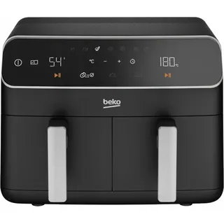 Fettfreie Friteuse Beko Frl5388B 2400W 2 Fächer 7 Programme Lcd - Schwarz