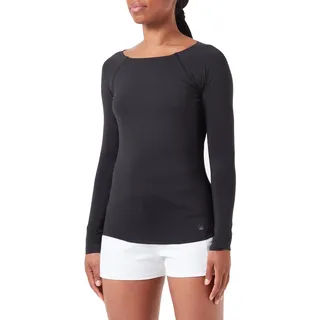 Triumph Damen Flex Smart Lsl Ex 01 Pajama Top, Schwarz, M EU