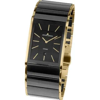 Jacques Lemans Dublin Quarzuhr, Armbanduhr, Damenuhr, Herrenuhr, Datum, Keramikarmband,