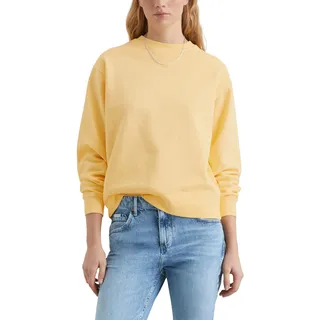 Marc O'Polo Denim Damen Sweatshirt aus Bio-Baumwolle Relaxed Fit, Gelb (Orange Sand), XL