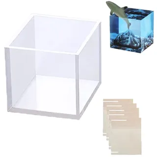 Surakey Quadratische Harzformen,Silikonform Epoxidharz,3D Epoxidharz Formen DIY-Würfel, Silikonformen für Harz, Blumenkonservierung, Schmuck,Kerzen, Seifenproben,8cm